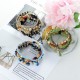 3 Sets Beaded Bracelets For Women Boho Multi-Layer Mix Beads Stackable Strand Stretch Bracelet Set For Teen Girls